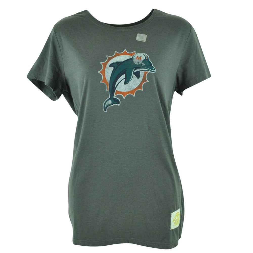 NFL Miami Dolphins Retro Sport Women Ladies Hail Mary Tee Tshirt DW5031