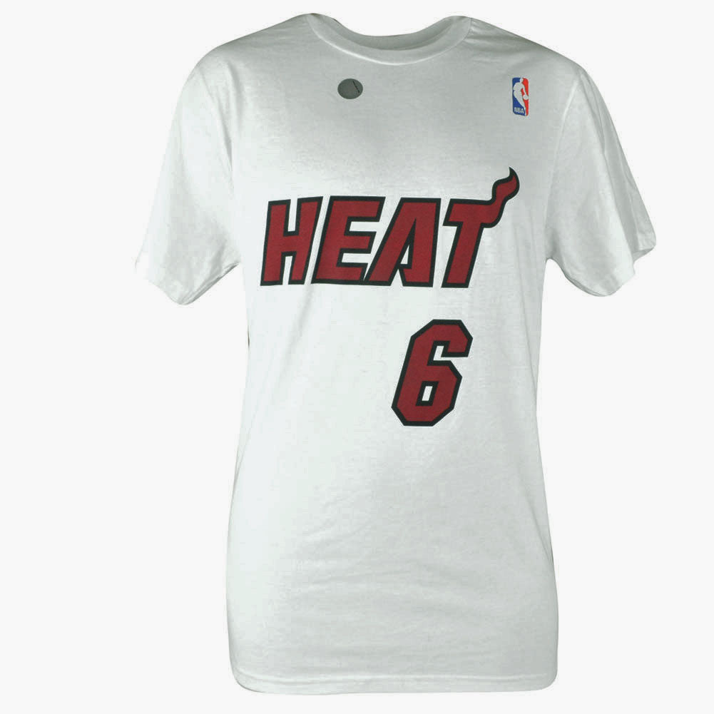 NBA Adidas Miami Heat LeBron King James #6 Name & Number MVP Tee Tshirt