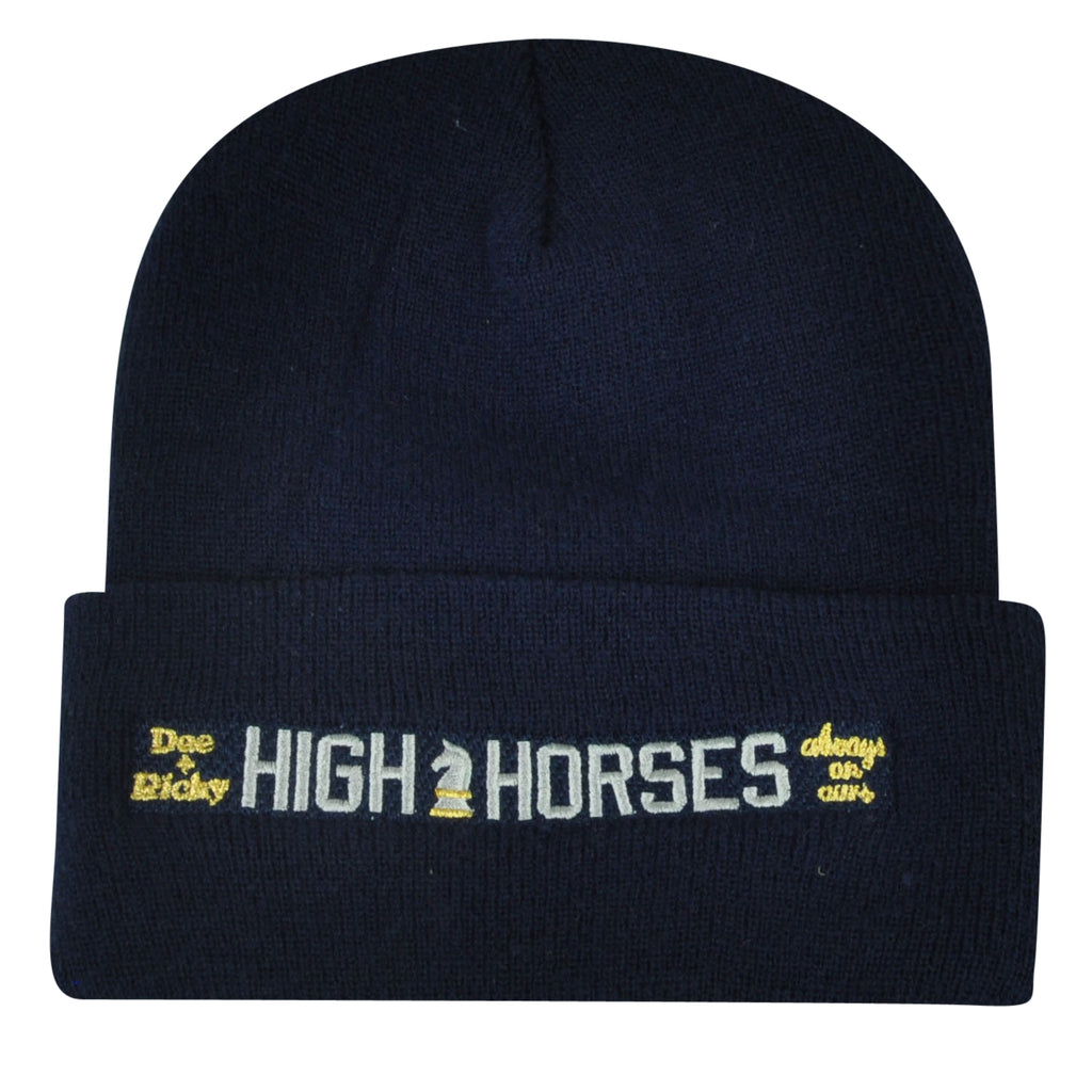 Starter Knit Beanie Cuffed High Horses Dee Ricky Navy Blue Toque Winter Skully