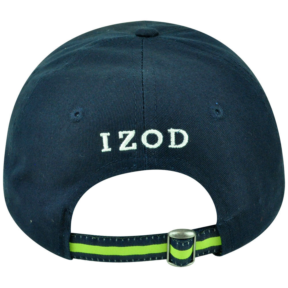 IZOD Classic Clothes Brand Navy Sun Buckle Slouch Relaxed Hat Cap Curved Bill