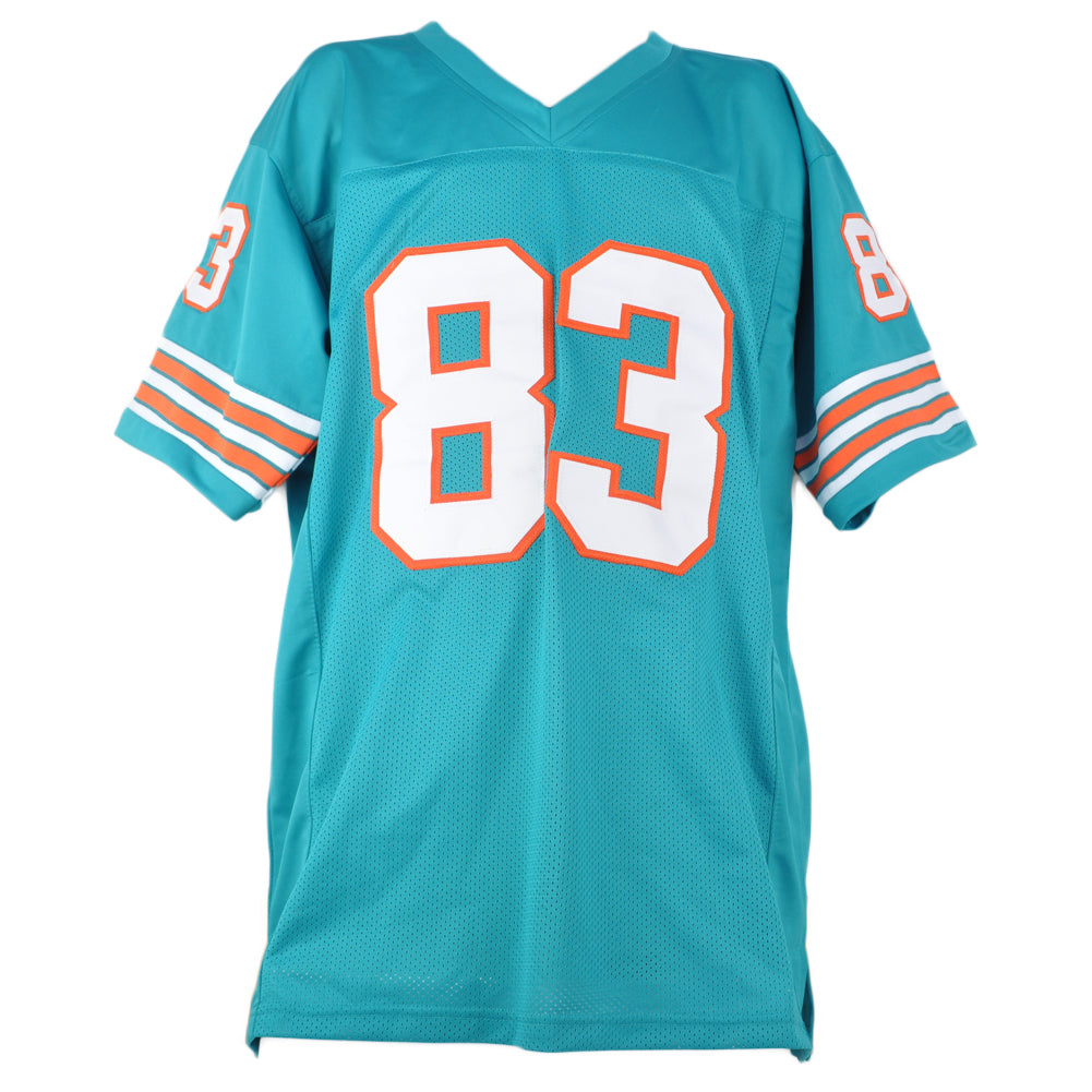 NFL Miami Dolphins Mark Clayton #83 Autographed Signed Jersey Replica Teal