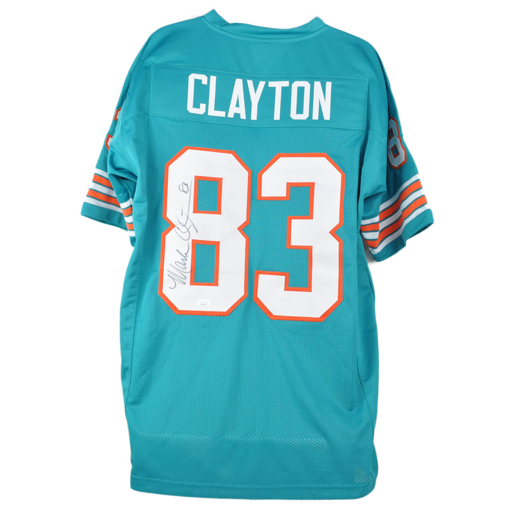 NFL Miami Dolphins Mark Clayton #83 Autographed Signed Jersey Replica Teal