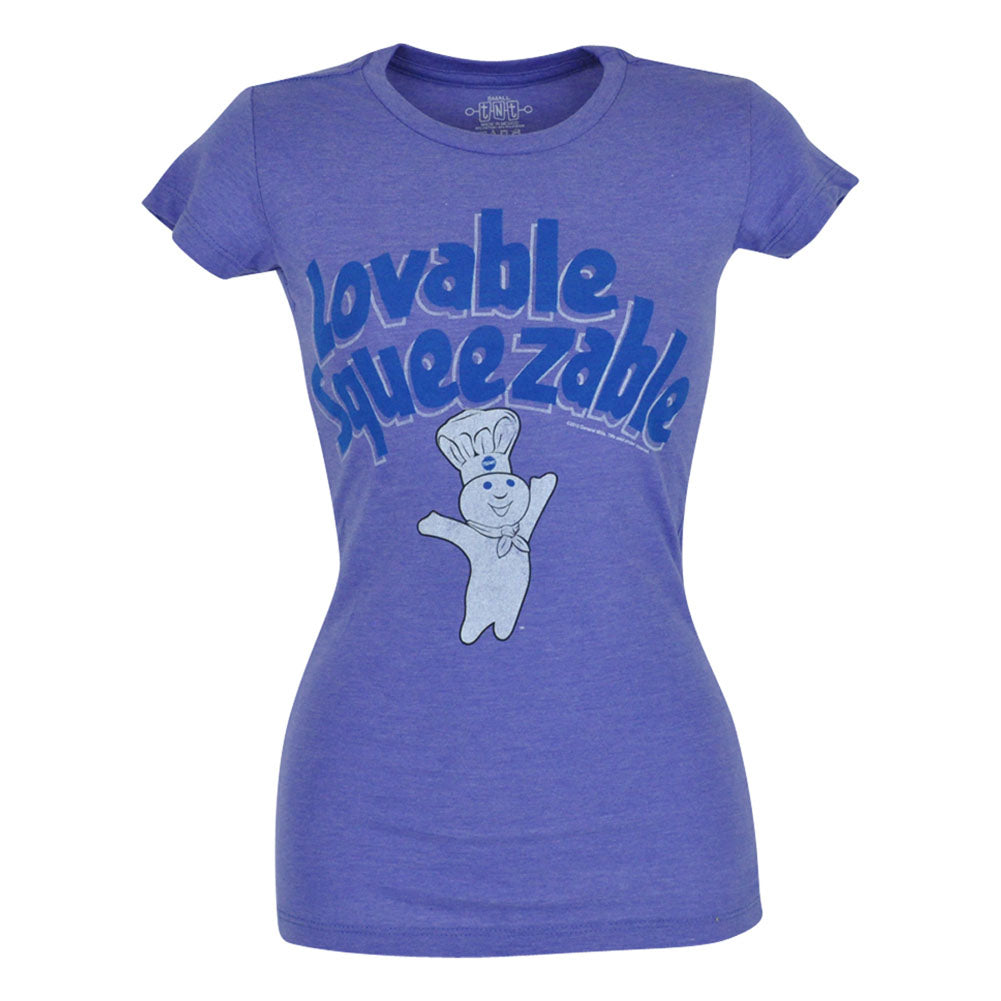 Pillsbury Doughboy Poppin Fresh Tshirt Women Ladies Lovable Squeezable Shirt Tee