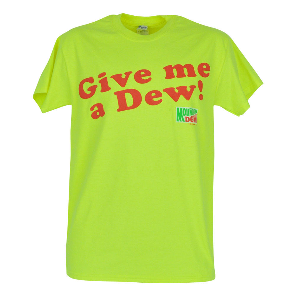 Give Me A Dew Mountain Dew Soda Fountain Drink Novelty Brand Mens Shirt