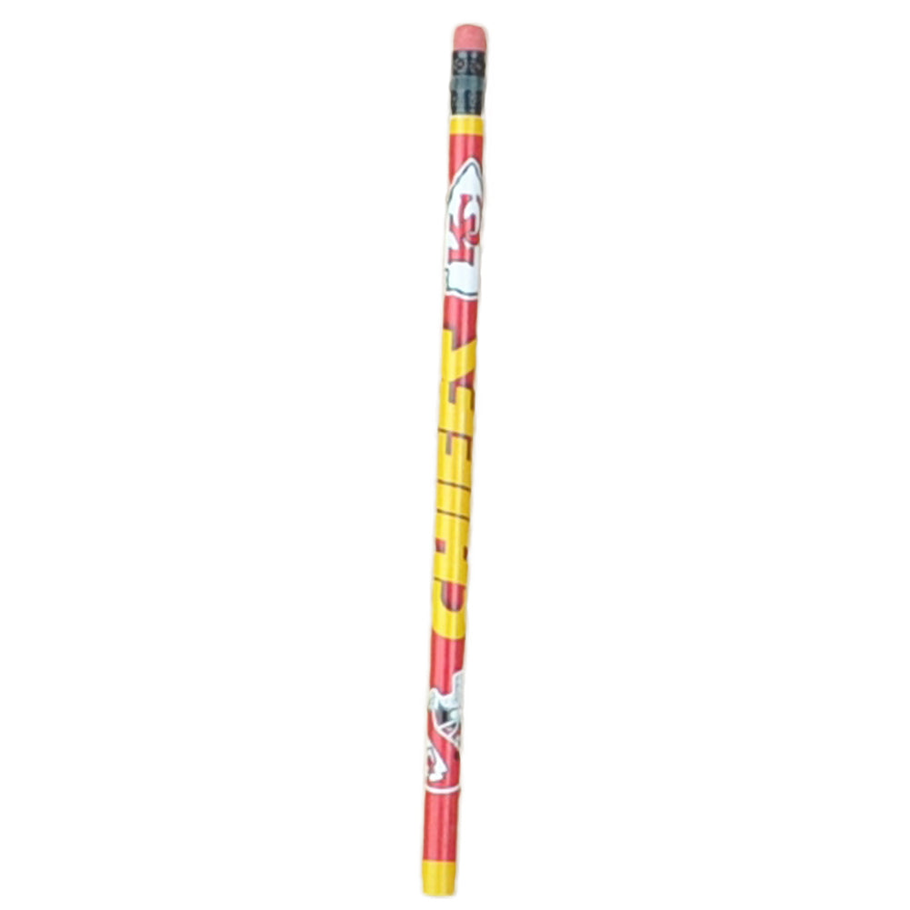 NFL Kansas City Chiefs Pencils School Office Logo Blue Red 4 Pack Sports Fan