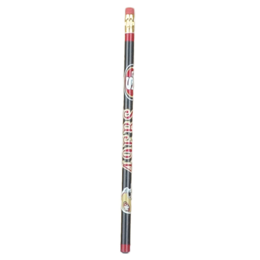 NFL San Francisco 49ers Pencils School Office Logo Black Red 4 Pack Sports Fan