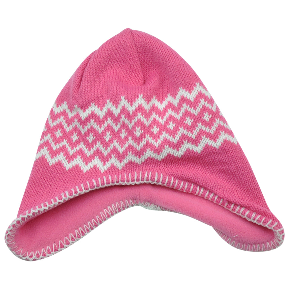 NCAA Boise State Broncos Chalet Ear Flap Toddler Girls Knit Beanie Toque Pink