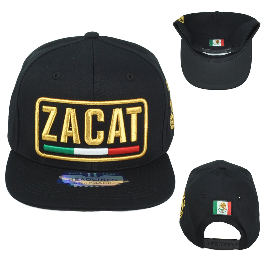 Zacatecas Zacat Mexico State Shield Flag Adjustable Flat Adults Gorra Hat Cap
