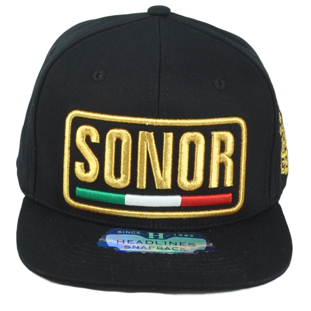 Sonora Sonor Mexico State Shield Flag Adjustable Flat Bill Adults Gorra Hat Cap