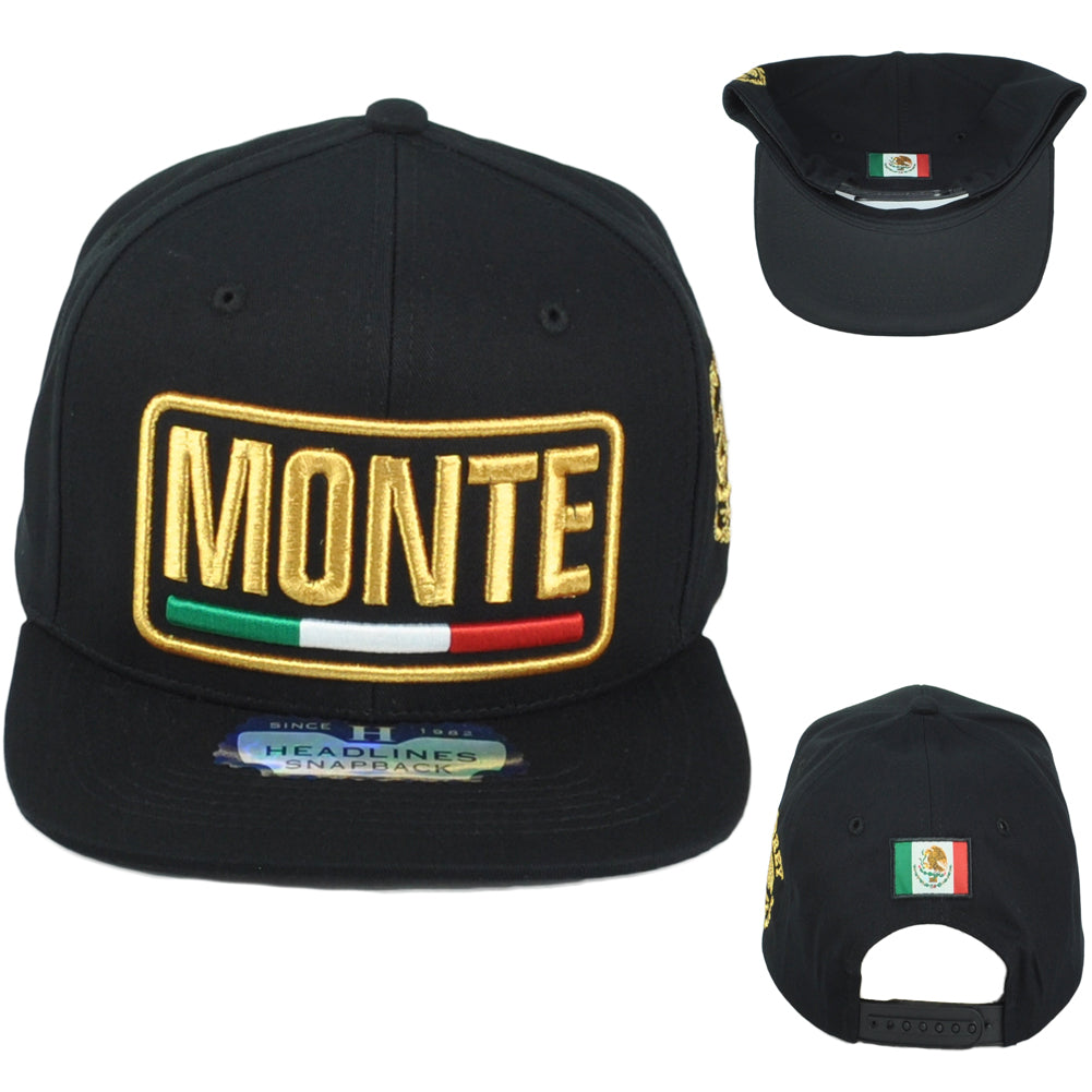 Monterrey Monte Mexico State Shield Flag Adjustable Flat Adult Gorra Hat Cap