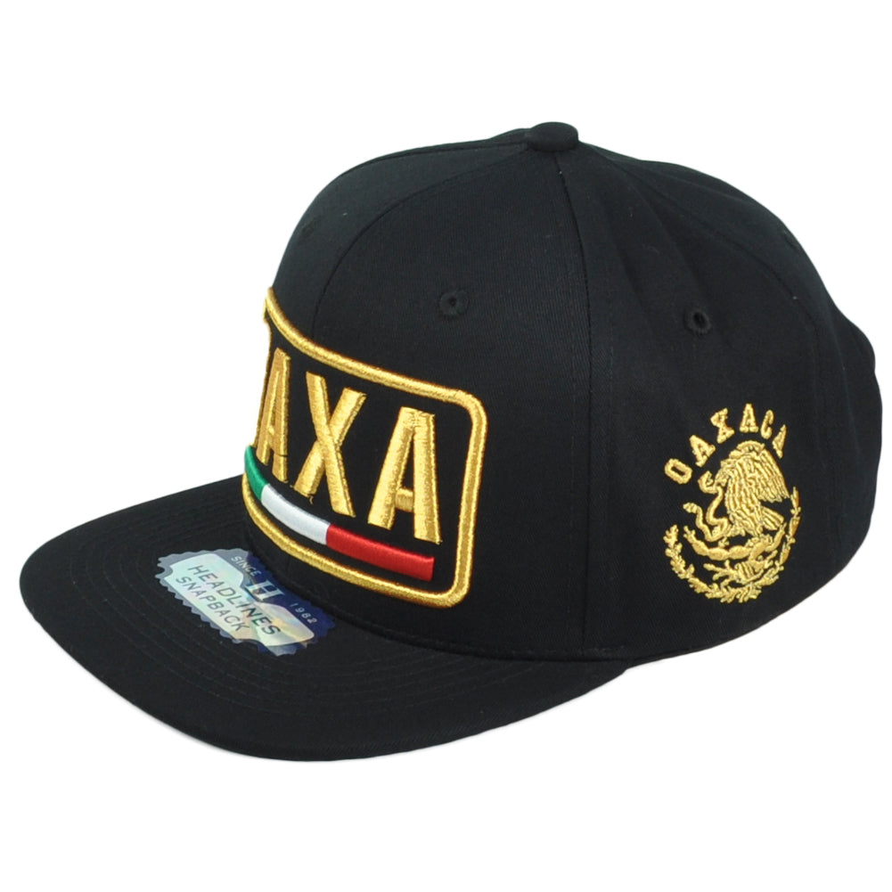 Oaxaca Oaxa Mexico State Shield Flag Adjustable Flat Bill Adult Gorra Hat Cap