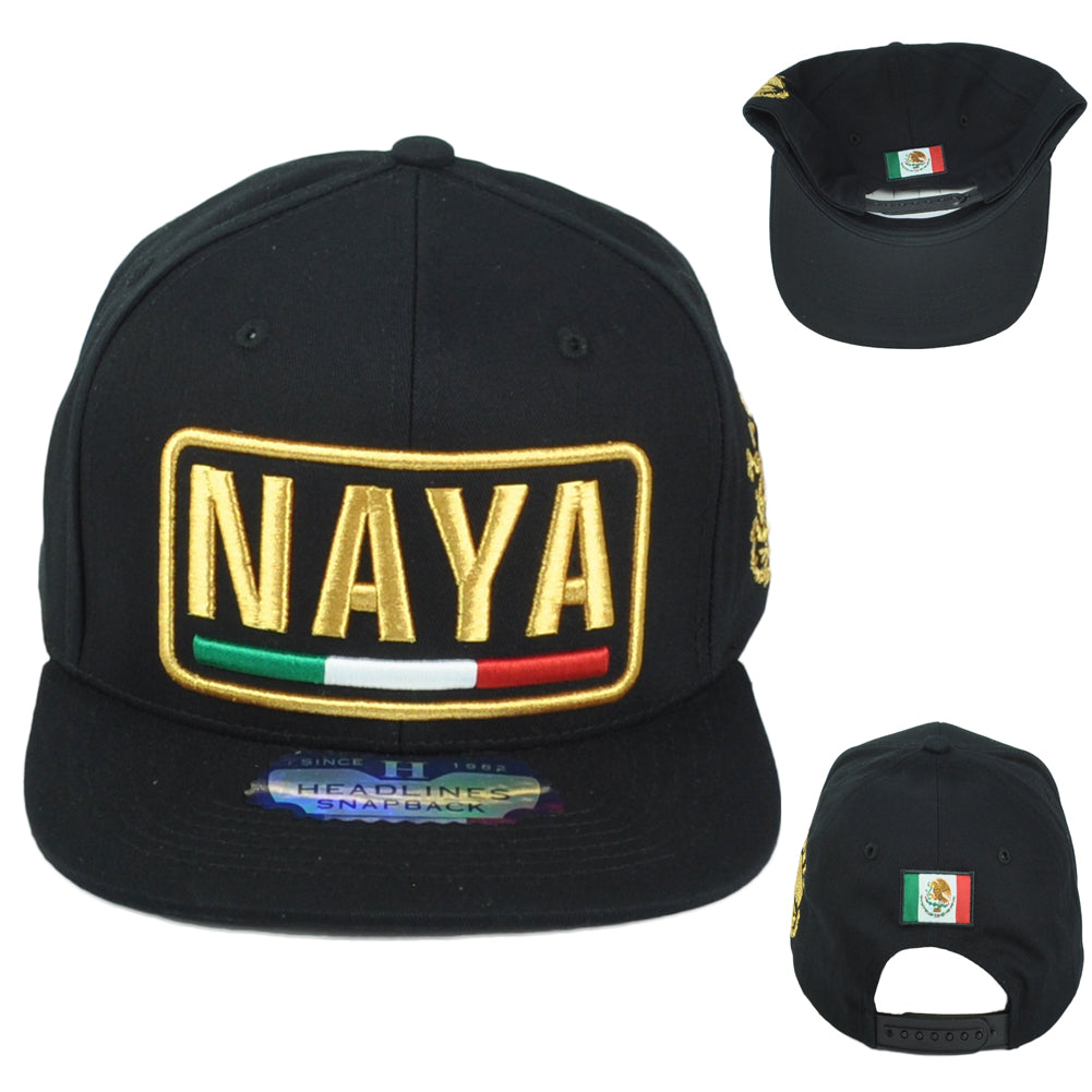 Nayarit Naya Mexico State Shield Flag Adjustable Flat Bill Adult Gorra Hat Cap