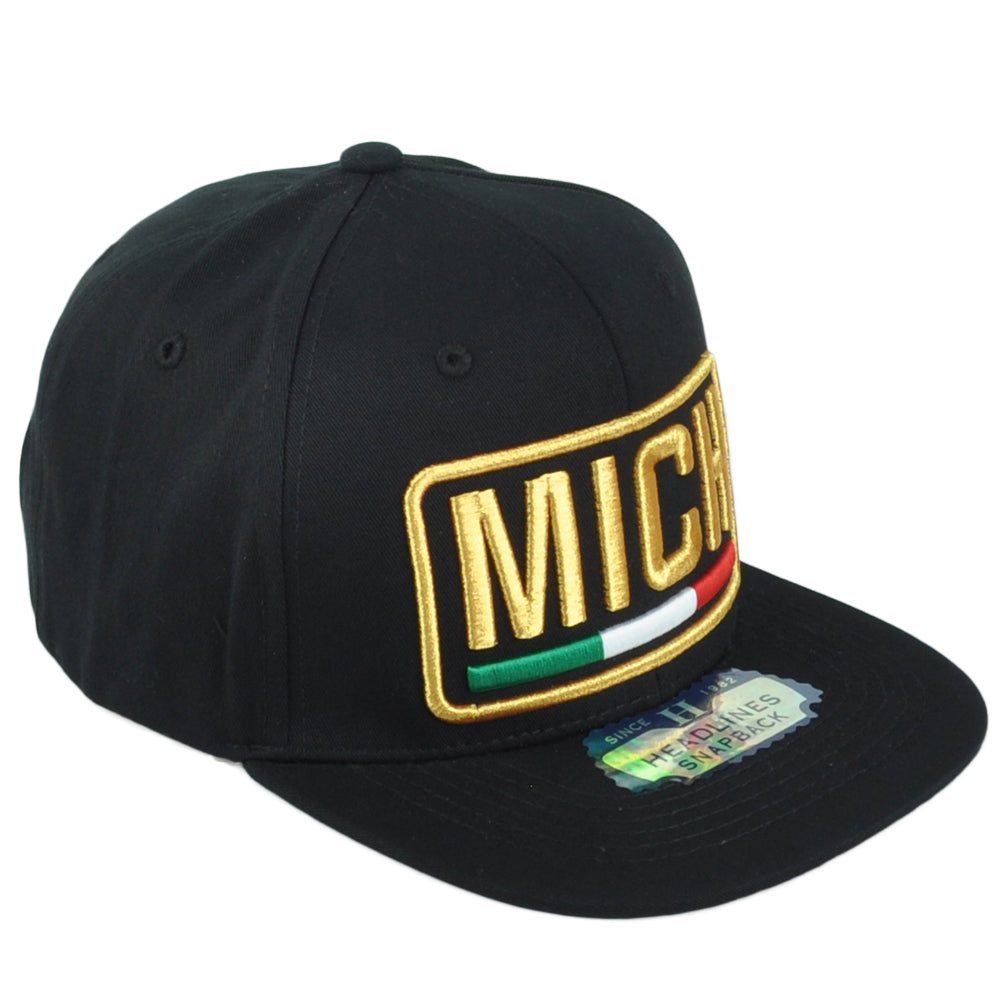 Michoacan Mich Mexico State Shield Flag Adjustable Flat Bill Adult Gorra Hat Cap