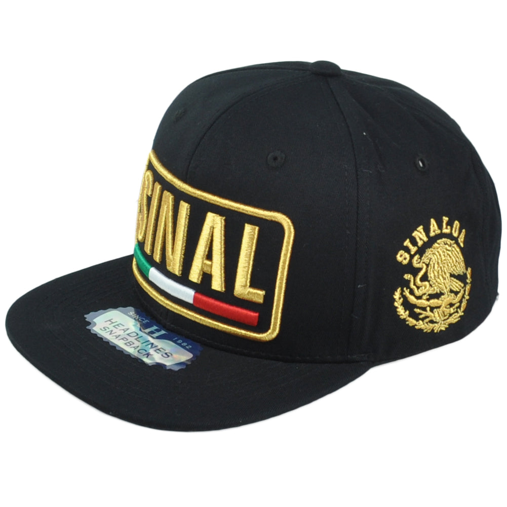 Sinaloa Sinal Mexico State Shield Flag Adjustable Flat Bill Adults Gorra Hat Cap