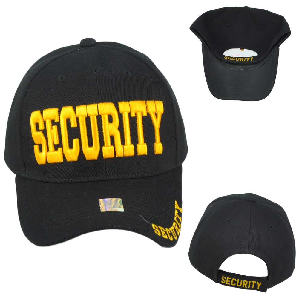 Security Guard Law Enforcement Office Black Men Constructed Adjustable Hat Cap