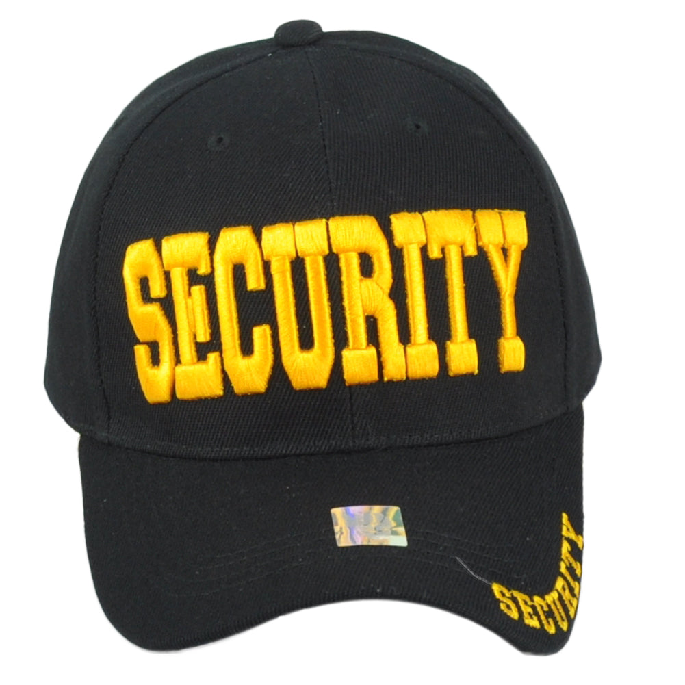 Security Guard Law Enforcement Office Black Men Constructed Adjustable Hat Cap