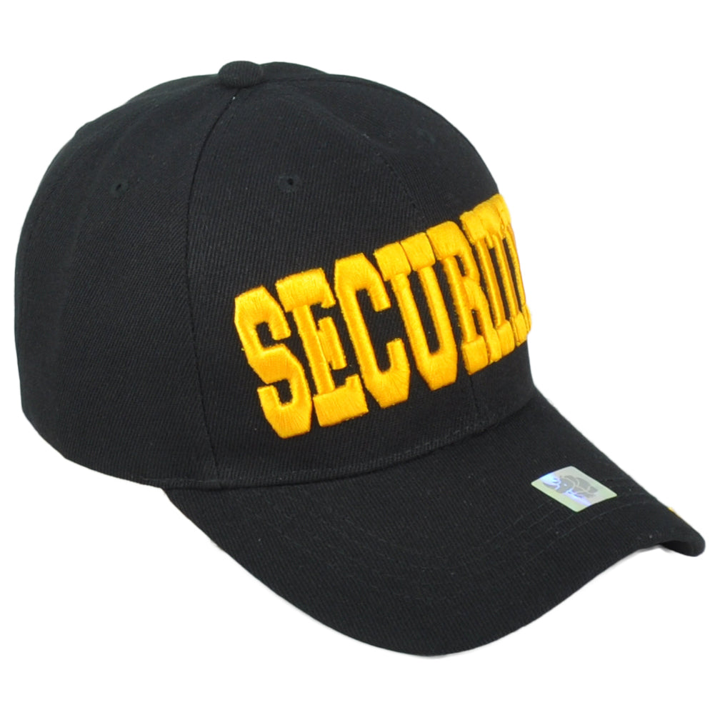 Security Guard Law Enforcement Office Black Men Constructed Adjustable Hat Cap
