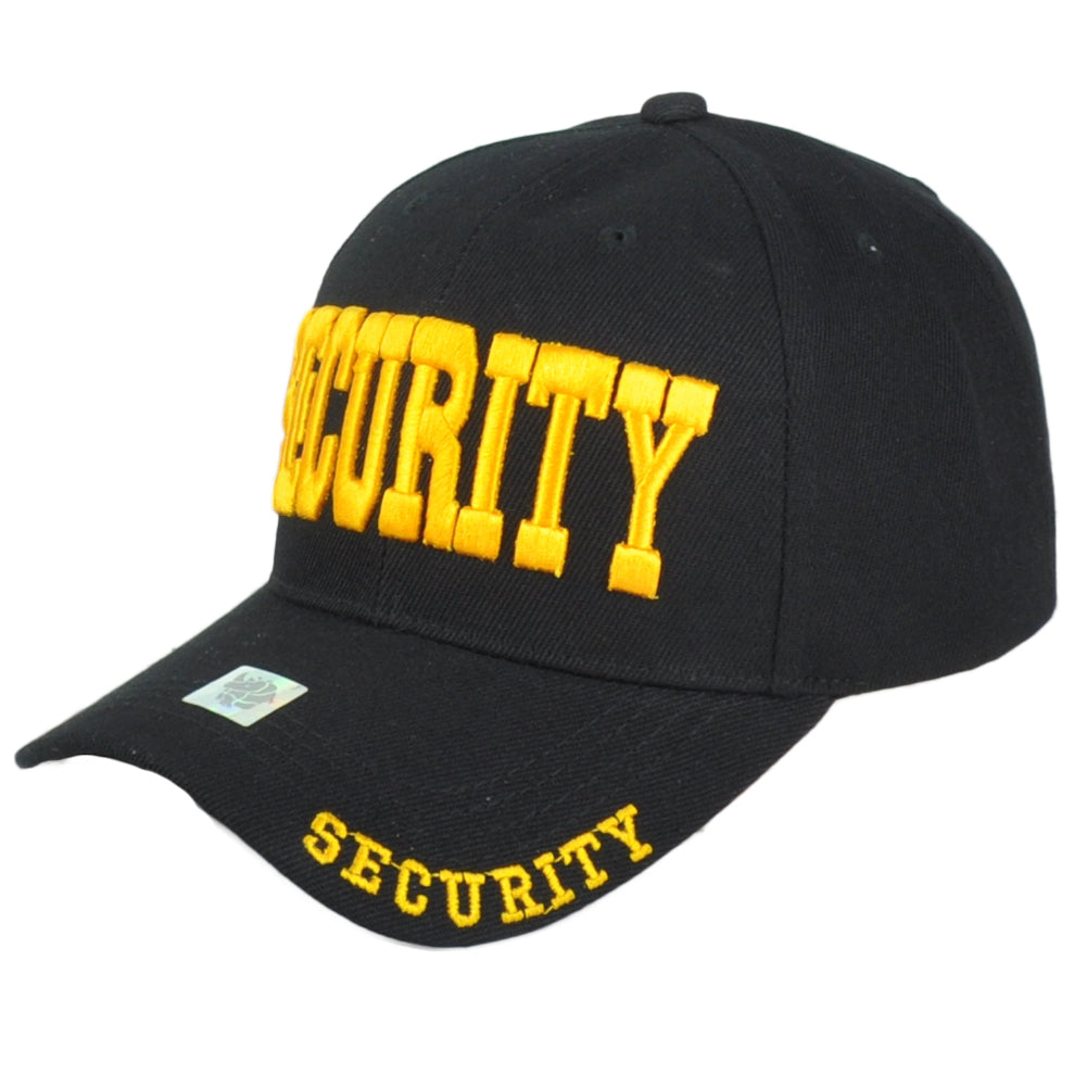 Security Guard Law Enforcement Office Black Men Constructed Adjustable Hat Cap