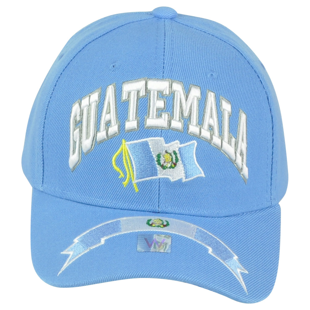 Guatemala Central America Country Blue Curved Bill Adjustable Adults Hat Cap
