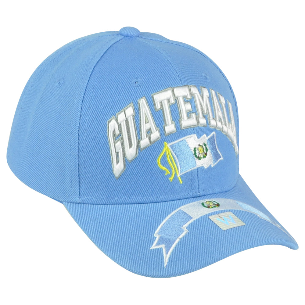 Guatemala Central America Country Blue Curved Bill Adjustable Adults Hat Cap