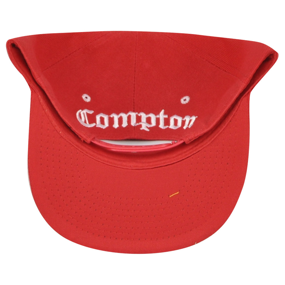 City Compton Cali Los Angeles California Red Snapback Flat Bill Brim Hat Cap
