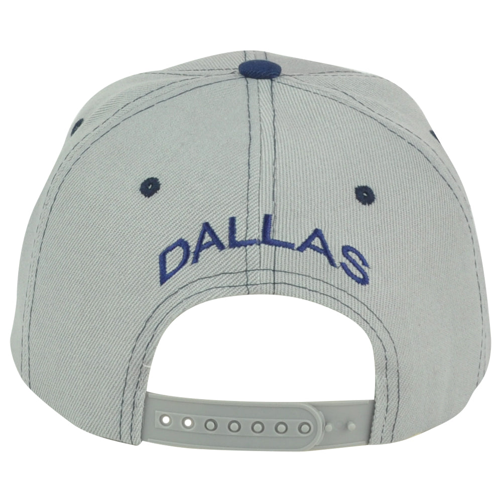 Dallas City Town Texas Nautical Star Navy Gray Texas Snapback Flat Bill Hat Cap