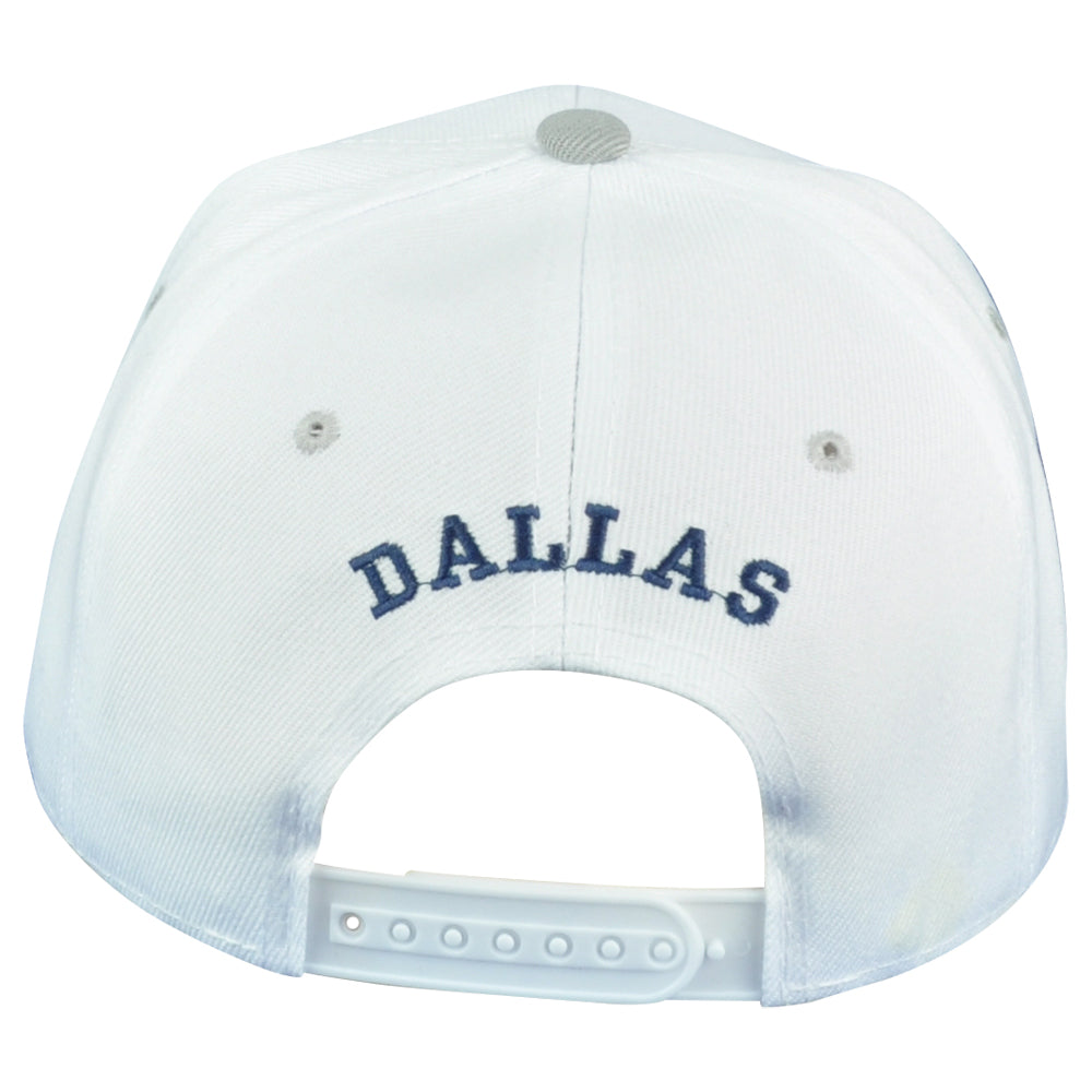 Dallas City Texas TX Flat Bill White Snapback Adjustable Adults Men Hat Cap