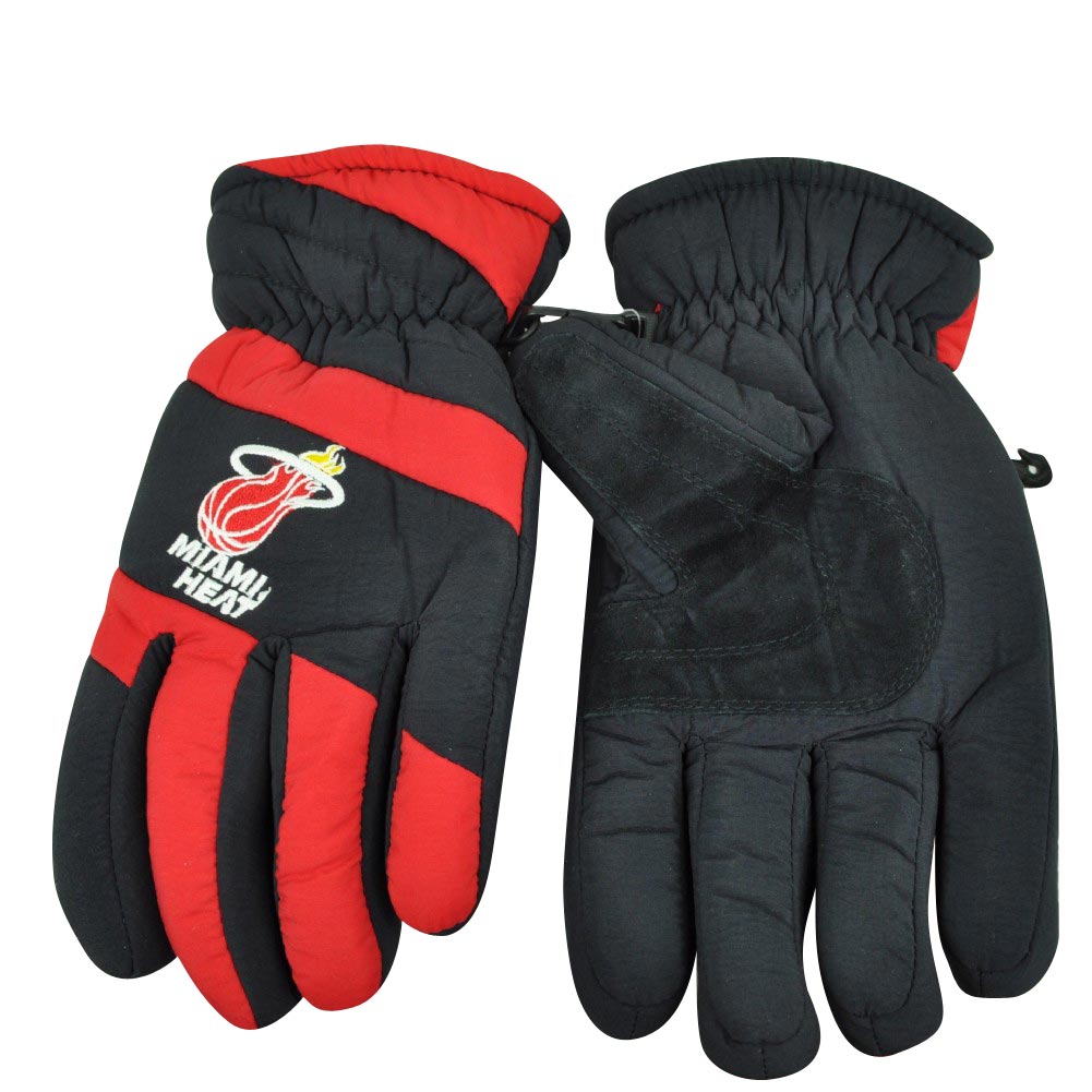 NFL Miami Heat Striped Winter Snow Ski Gloves Thermal Insulation
