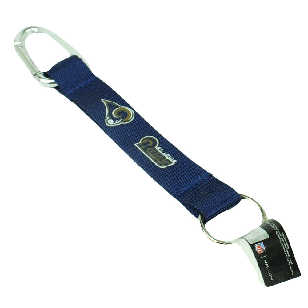 NFL St Louis Rams Key Ring Chain Holder Detachable Clip Strap Blue Fan Sports