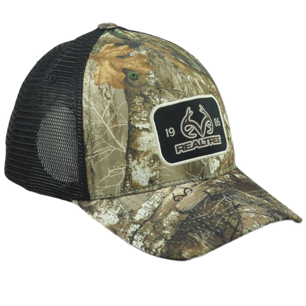 Realtree Edge 1986 Mesh Trucker Camouflage Blank Outdoors Men Adjustable Hat Cap