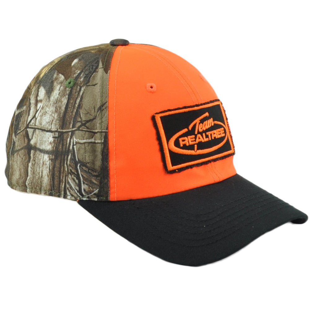 Team Realtree Orange Camouflage Blank Outdoors Snapcack Curved Bill Men Hat Cap