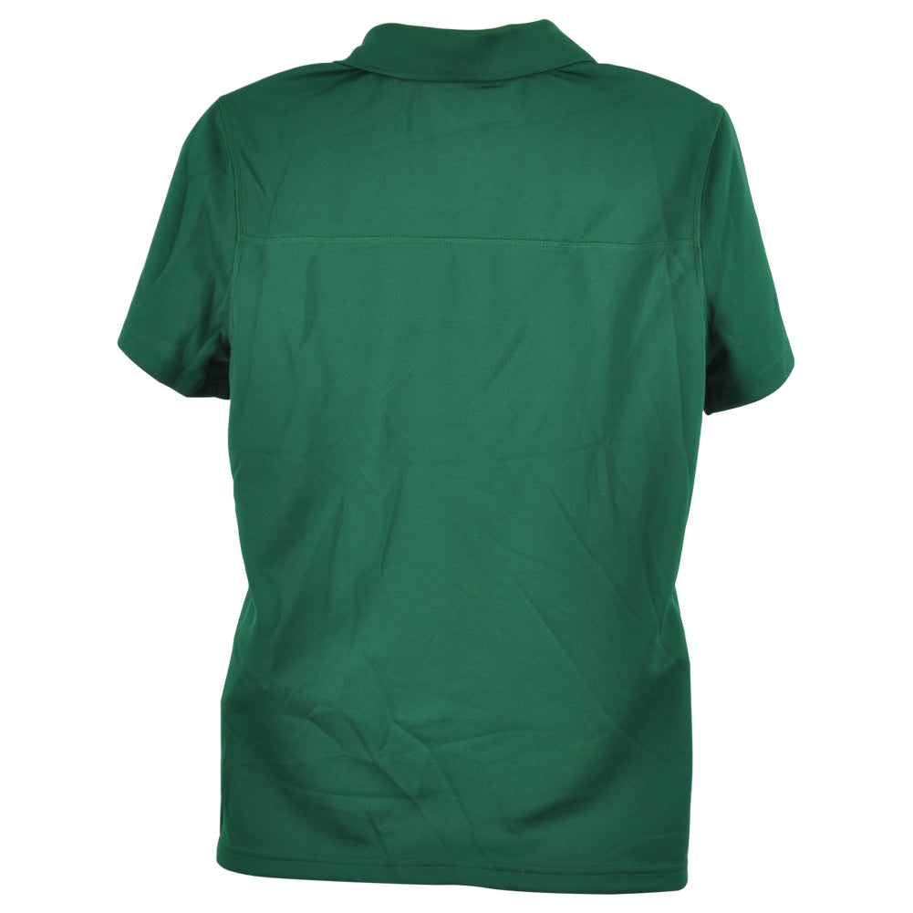 NCAA Adidas Miami Hurricanes Short Sleeve Green Womens Ladies Polo Shirt