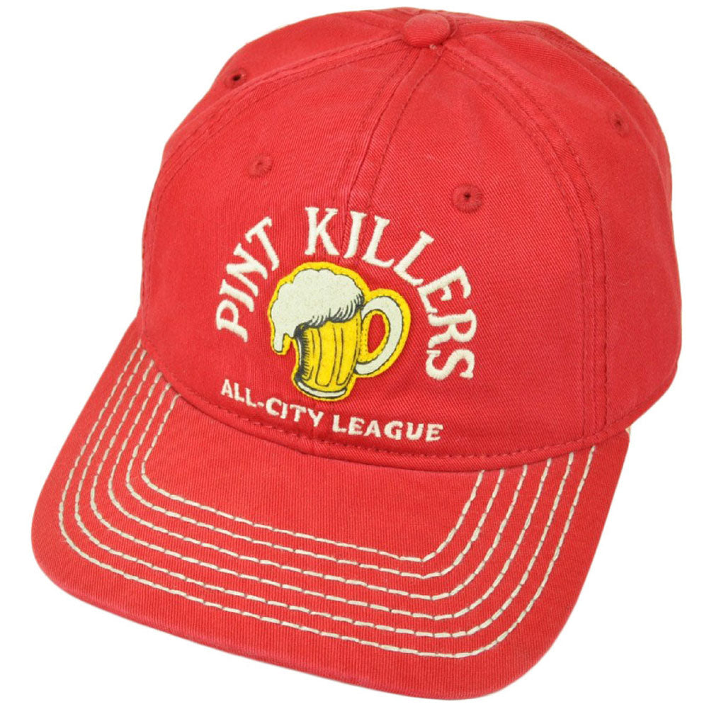Pint Killers All City League Beers Lager Red Garment Wash Slouch Relax Hat Cap
