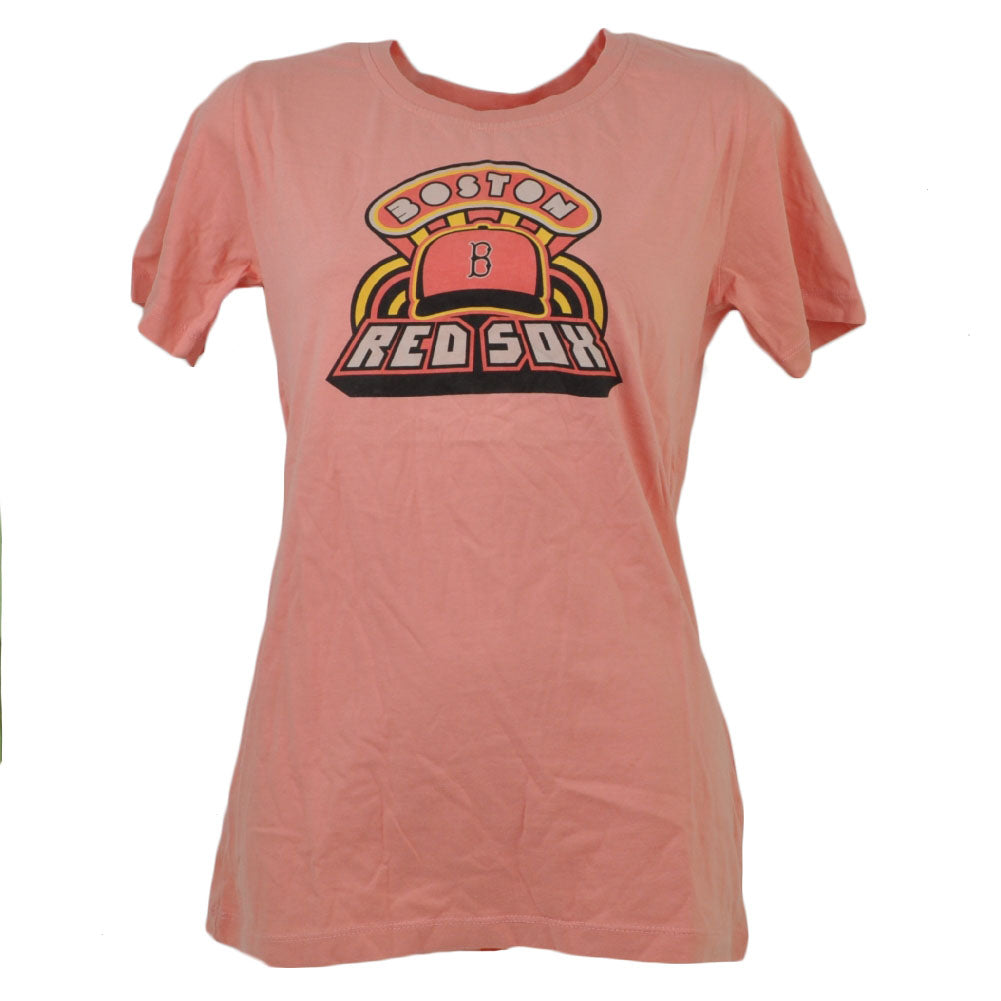 MLB Boston Red Sox Womens Tshirt Tee Peach Ladies Adult Short Sleeve Sport