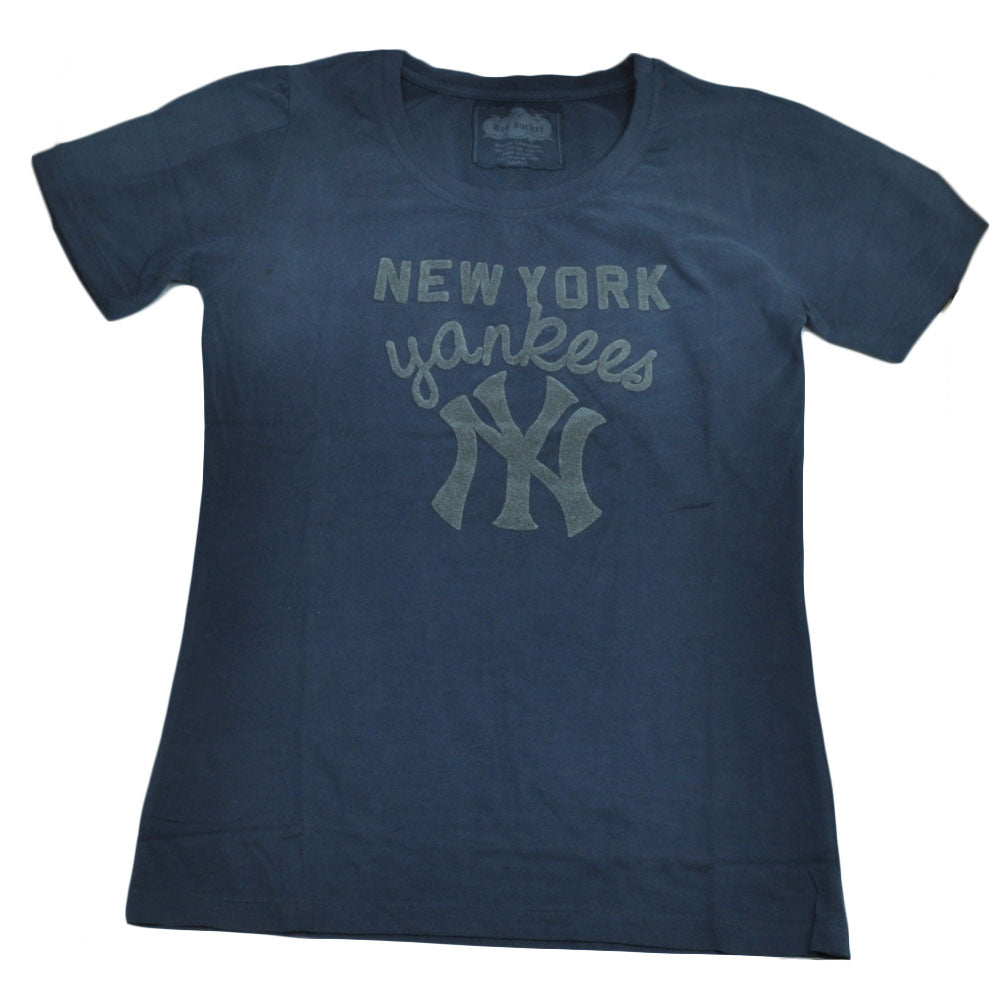 MLB New York Yankees Mens Blue Short Sleeve Crew Neck Tshirt Tee Sports
