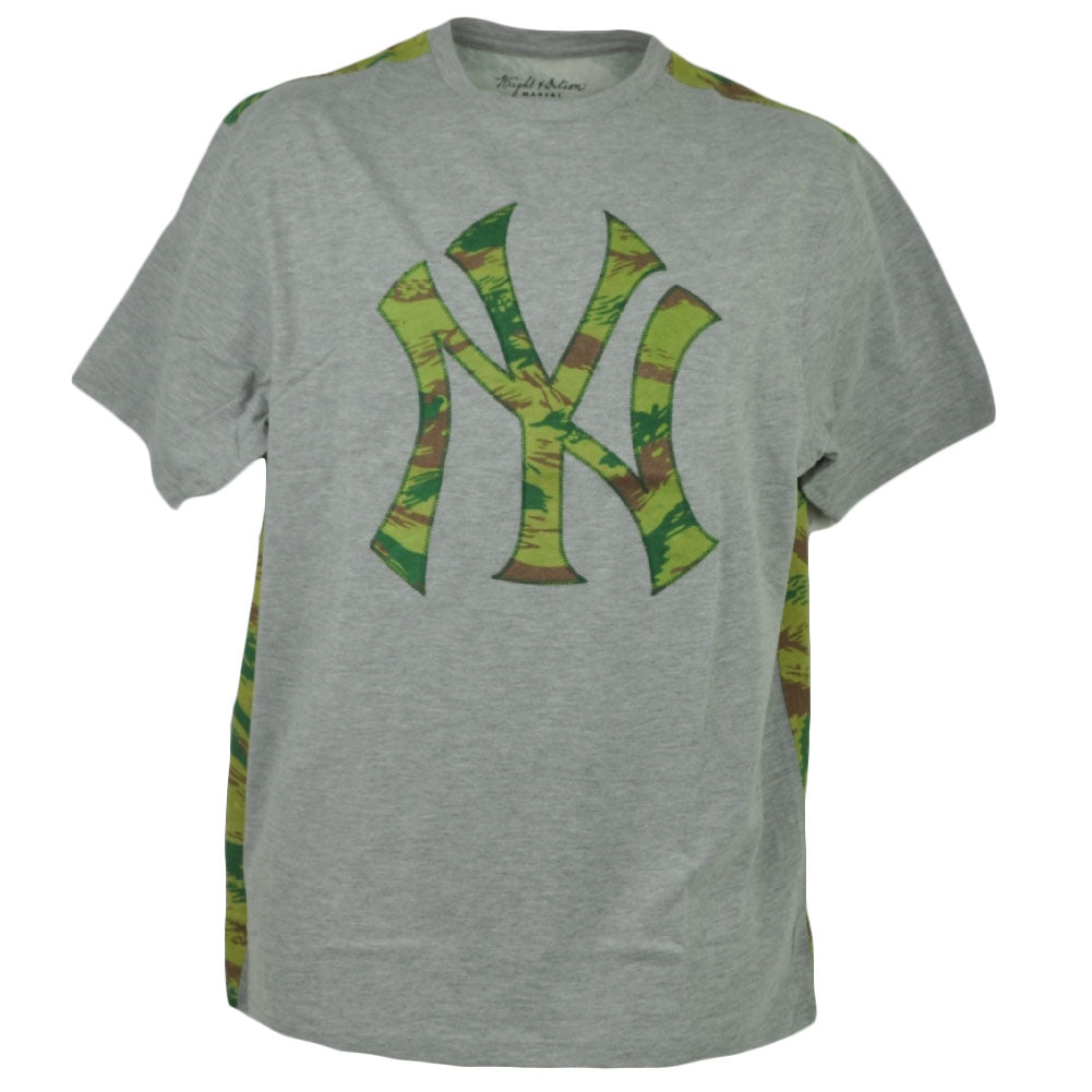MLB New York Yankees Camouflage Gray Mens Adult Tshirt Tee Short Sleeve