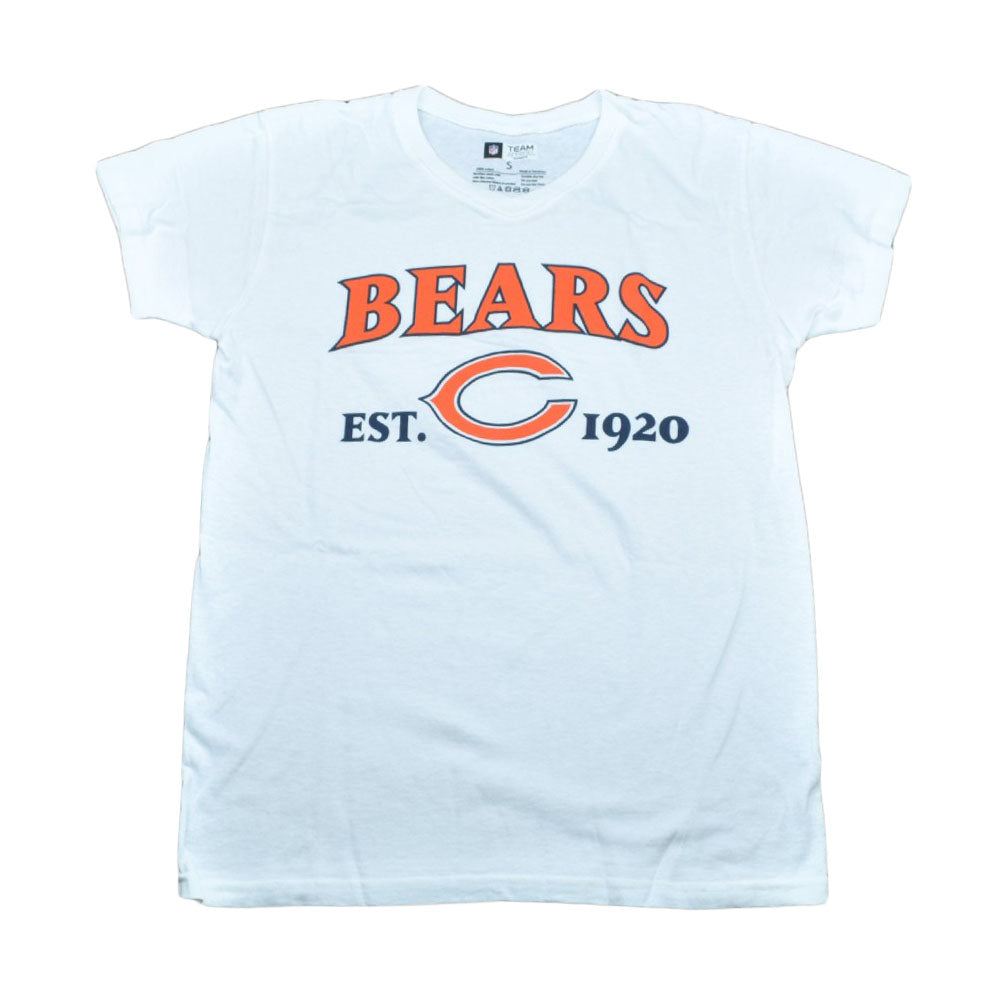 NFL Chicago Bears Commissioner Women Ladies Football White Tshirt Tee