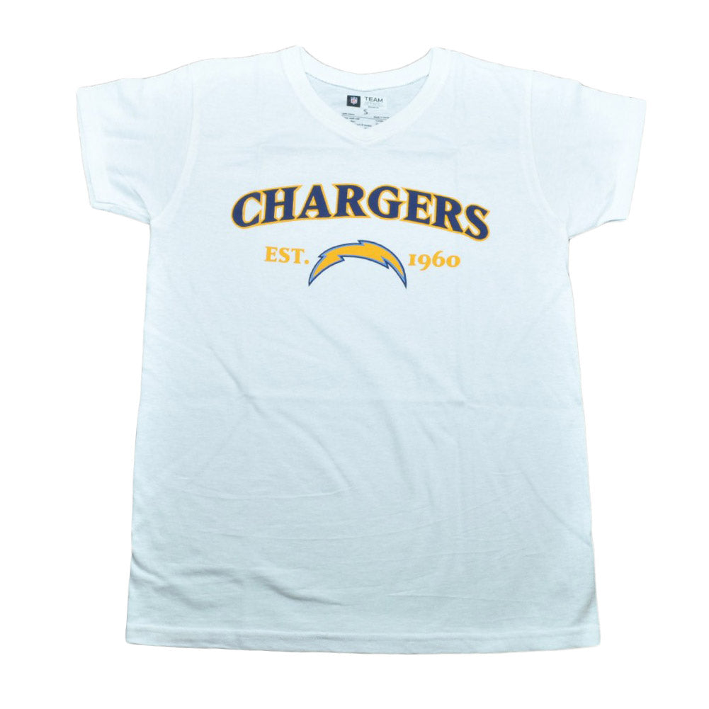 NFL San Diego Chargers Commissioner Women Ladies Football Blk Tshirt Tee