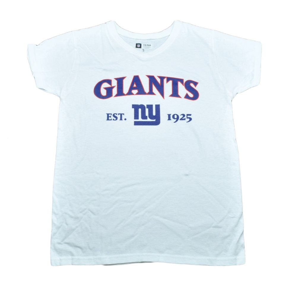 NFL New York Giants Commissioner Women Ladies Football White Tshirt Tee