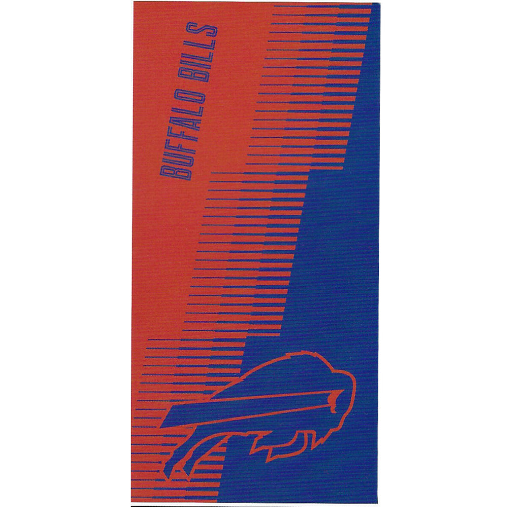 NFL Buffalo Bills Jacquard 36x72 Sports Cotton Football Beach Towel Red Blue