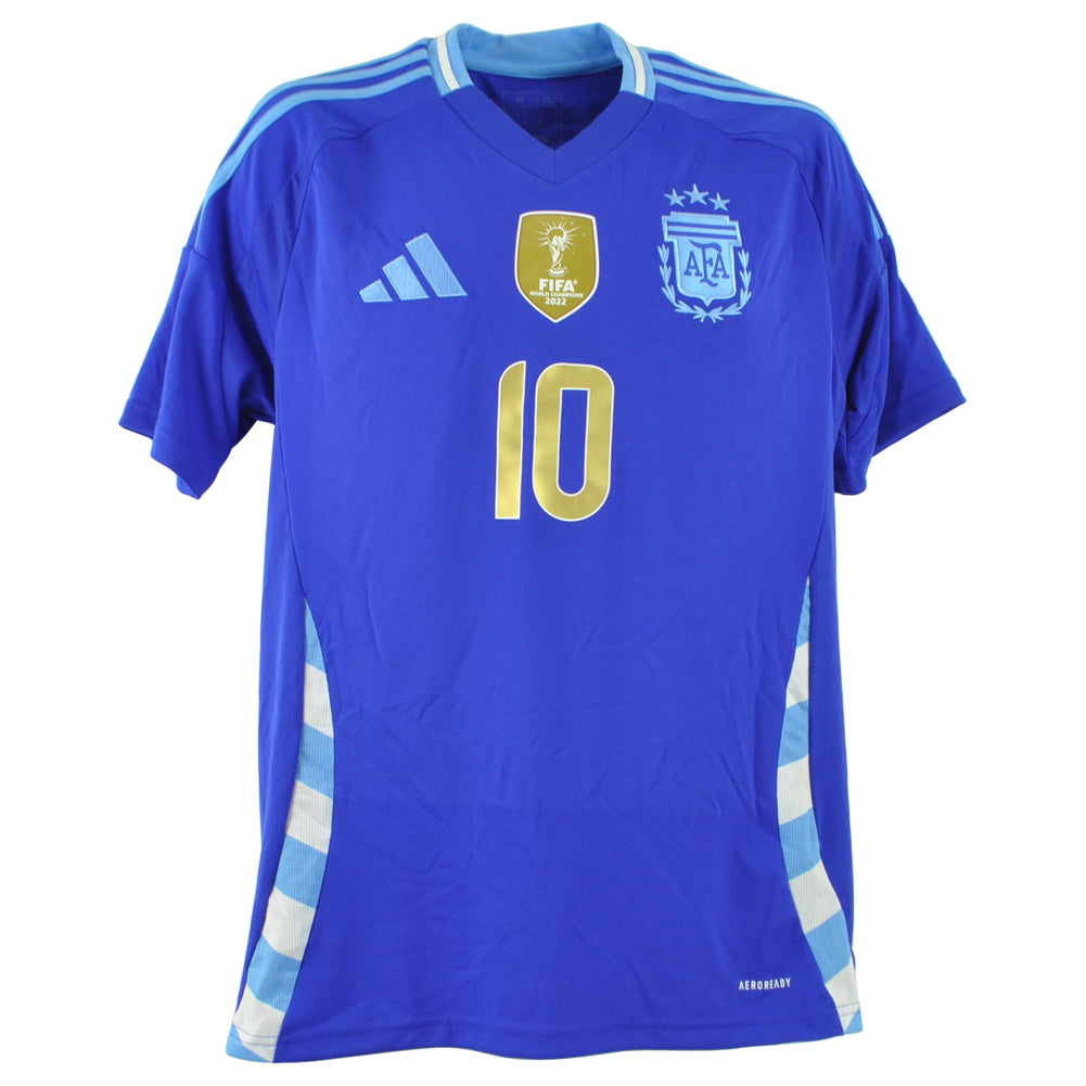 Adidas Argentina 24 Messi #10 Youth Kids Soccer Futbol Away Jersey