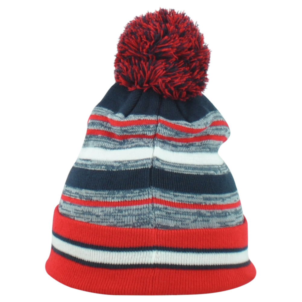 USA United States Country Pom Pom Cuffed Toque Beanie Knit Soccer Futbol Sripes