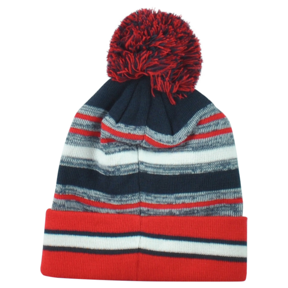 USA United States Country Pom Pom Cuffed Toque Beanie Knit Soccer Futbol Sripes