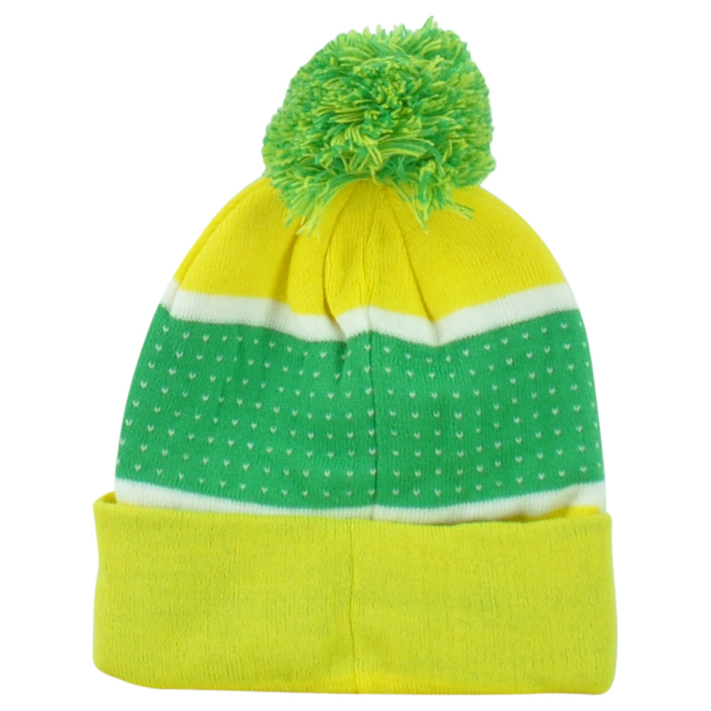 Brasil Brazil Country Pom Pom Cuffed Toque Winter Yellow Logo Beanie Knit Soccer