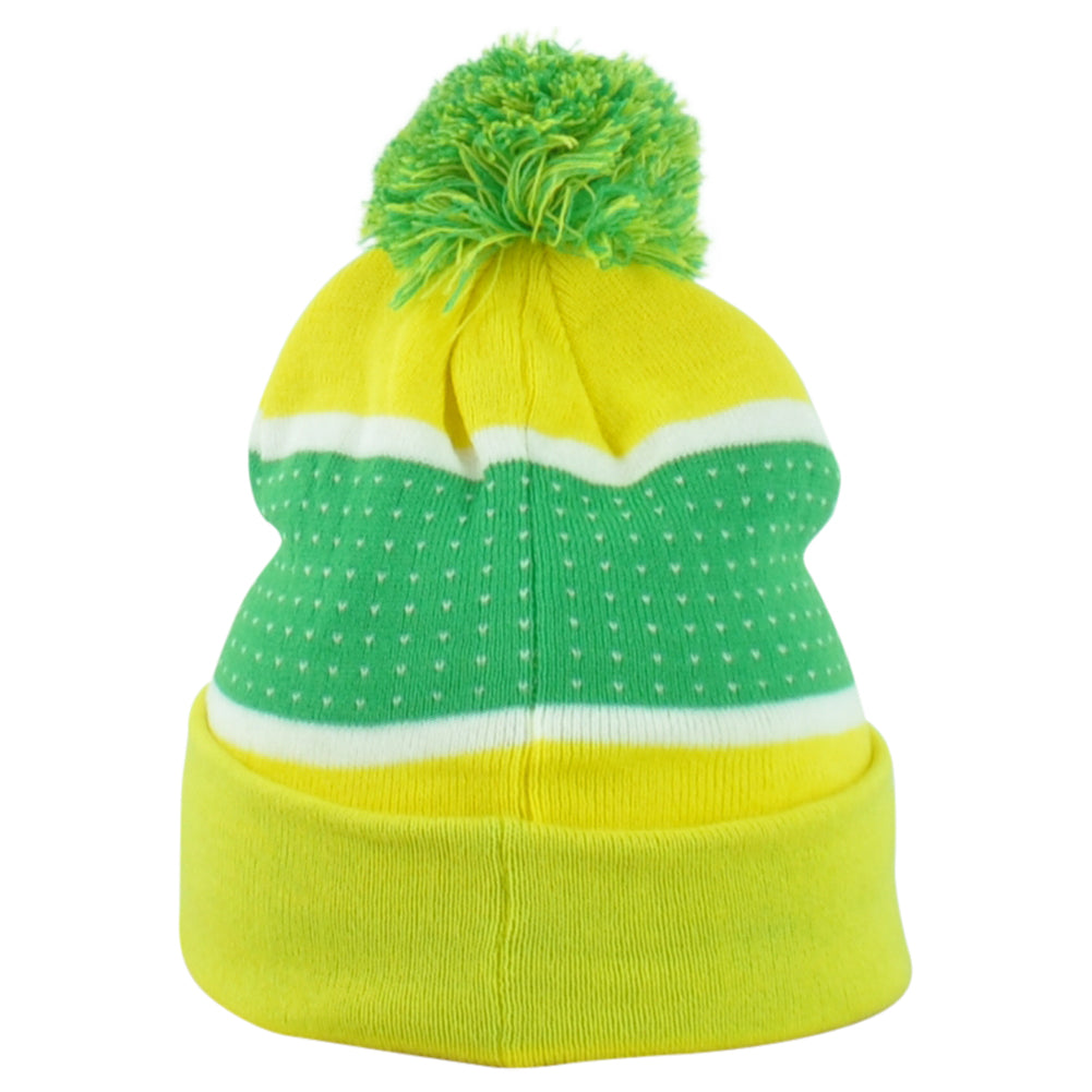 Brasil Brazil Country Pom Pom Cuffed Toque Winter Yellow Logo Beanie Knit Soccer