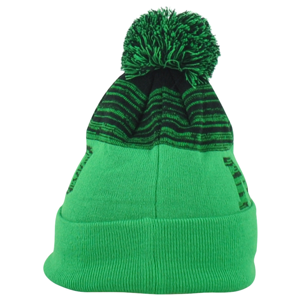Mexico Country Pom Pom Cuffed Toque Winter Striped Green Logo Beanie Knit Soccer