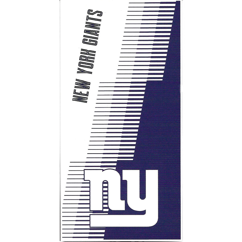 NFL New York Giants Jacquard 36x72 Sports Cotton Football Beach Towel White Blue