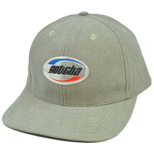Gotcha Flat Bill Hat Cap Surf Life Vintage Sports Adjustable Constructed Cotton