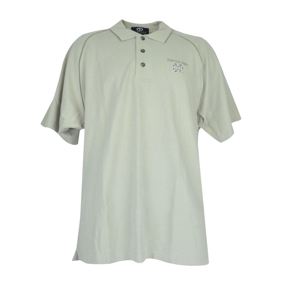 NCAA Notre Dame Fighting Irish Collar Polo Vantage School Work Shirt Mens