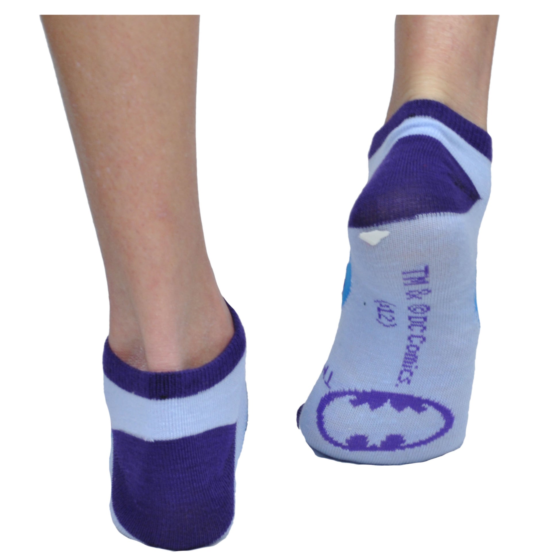 Bioworld Batgirl Supergirl Official Licensed Design Costume Ankle Socks 2 Pairs